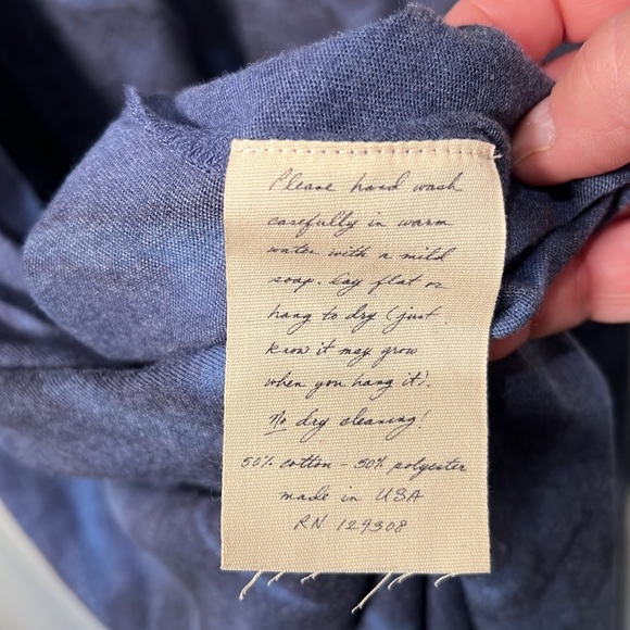 Raquel Allegra Cotton/polyester Tie Dye “ drama maxi aqua 2” size medium - Picture 6 of 7